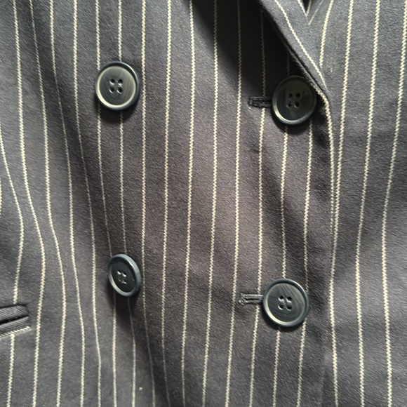 Lane Bryant navy blue pen, striped suit jacket size 18 skirt size 20 - Picture 4 of 9